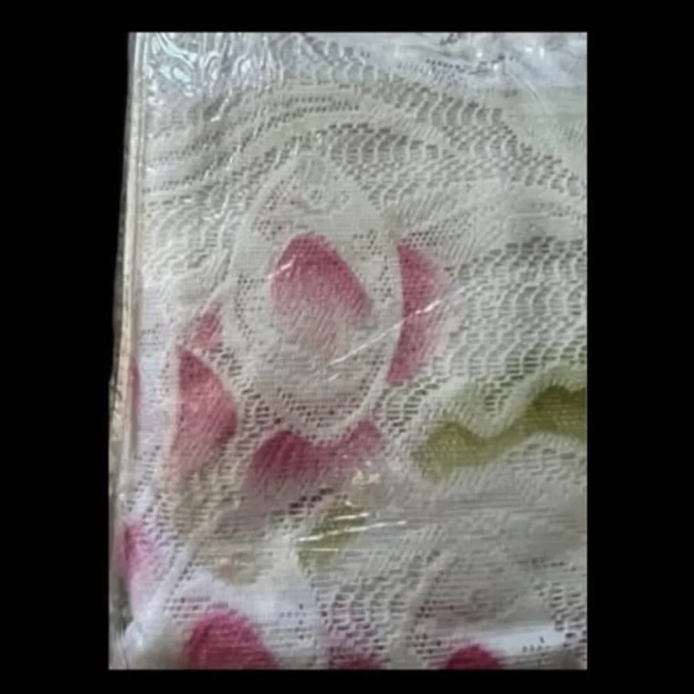 JC Penney Lace Shower Curtain w/ Liner NIP